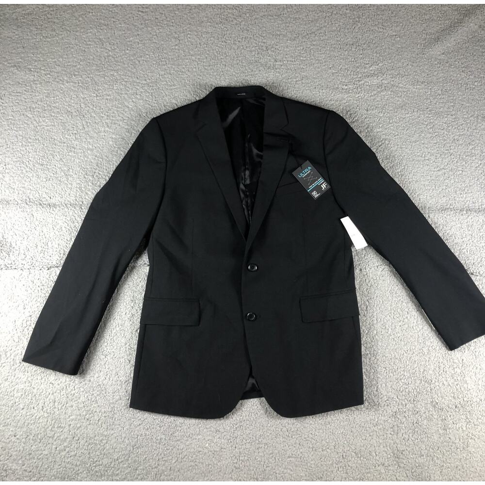New J. Ferrar Blazer 42R Black Suit Ultra Comfort Classic Fit